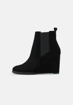 Anna Field Leather Winter Boot - Bottines À Talons Hauts - Black