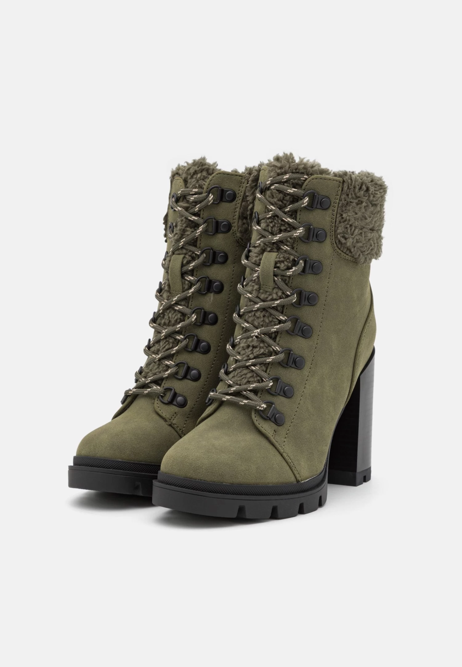Anna Field Leather - Bottines À Lacets - Khaki 3 Anna Field Leather - Bottines À Lacets - Khaki – Image 3