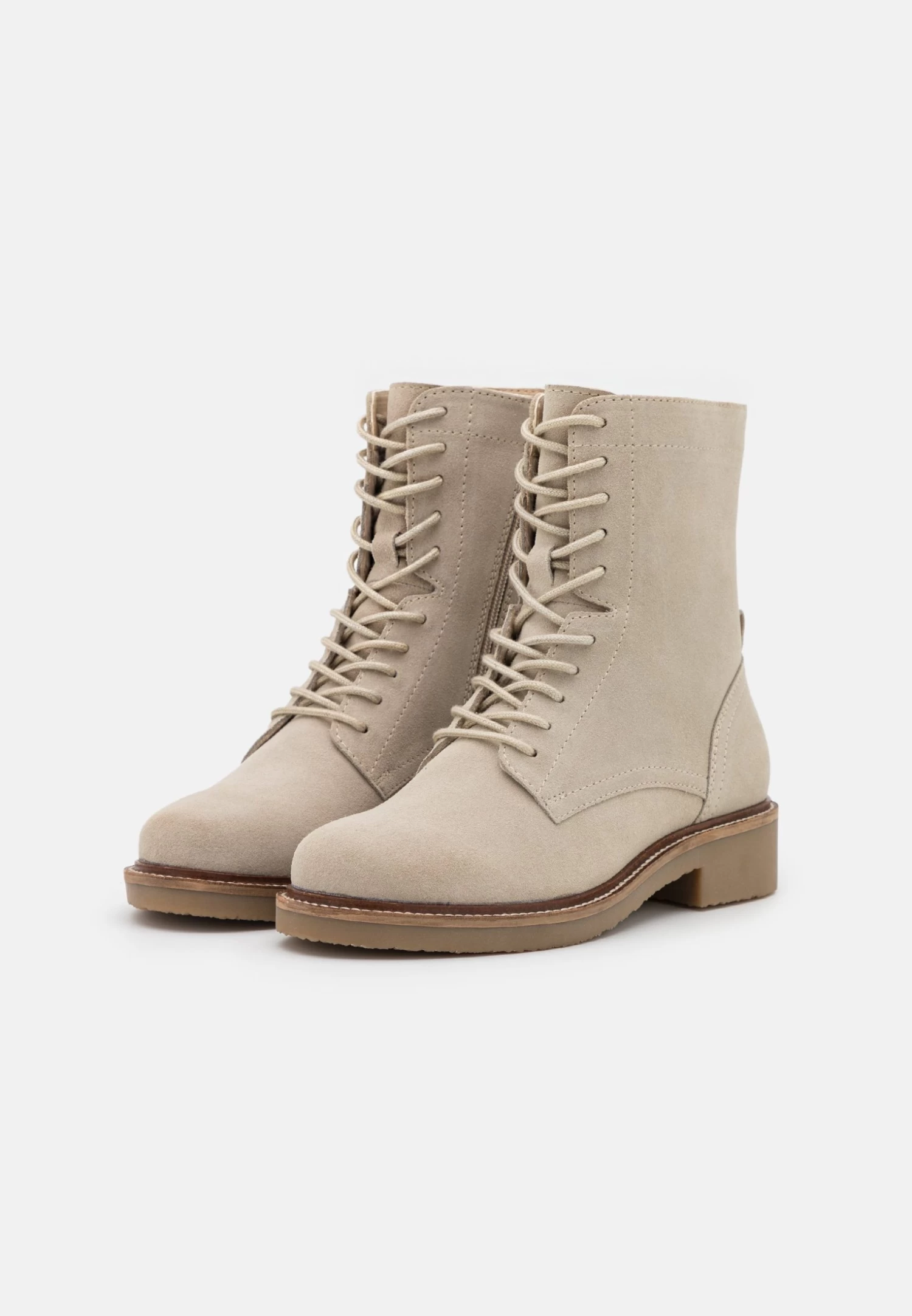 Leather - Bottines À Lacets - Beige 3 Leather - Bottines À Lacets - Beige – Image 3